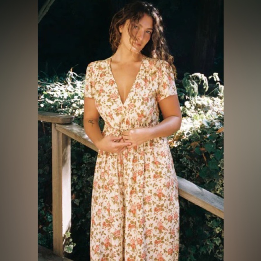 Christy Dawn Simple Dawn Dress in Buttercream English Rose